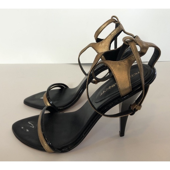 Rebecca Minkoff Shoes - Rebecca Minkoff Gold Leather Strappy Sandals 8.5 M